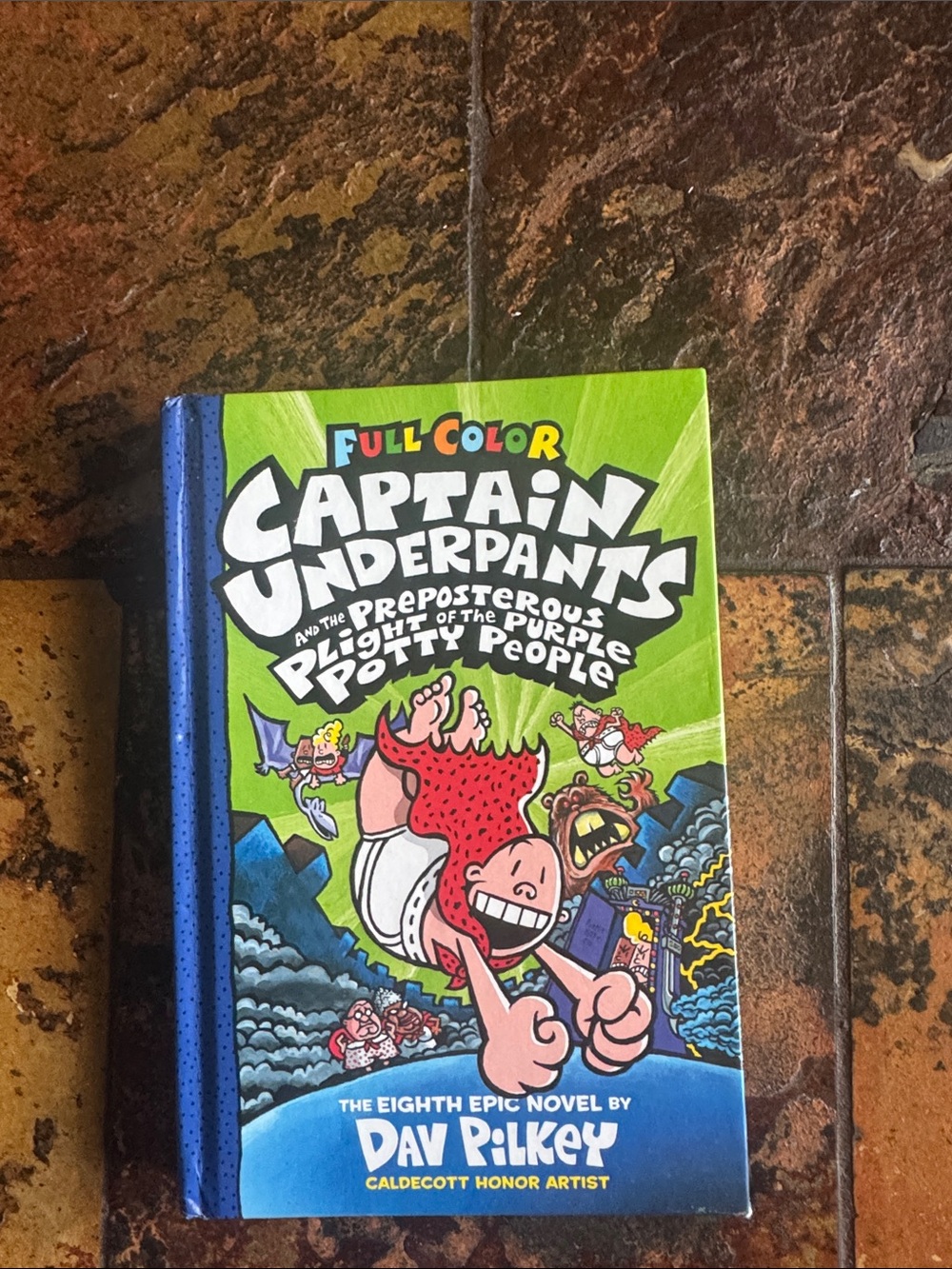 Captain Underpants Full Color - Green Cover by Dav Pilkey
